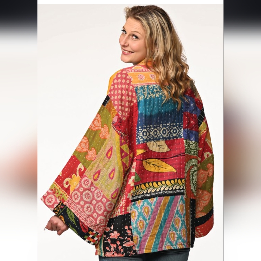 Colorful Patchwork Kimono - Picture 2 of 2